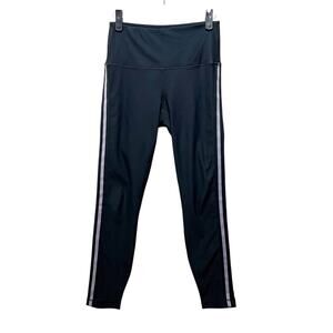 90 Degree By Reflex Mid-Rise Leggings Black Stretch Activewear Pants Dark Wash S